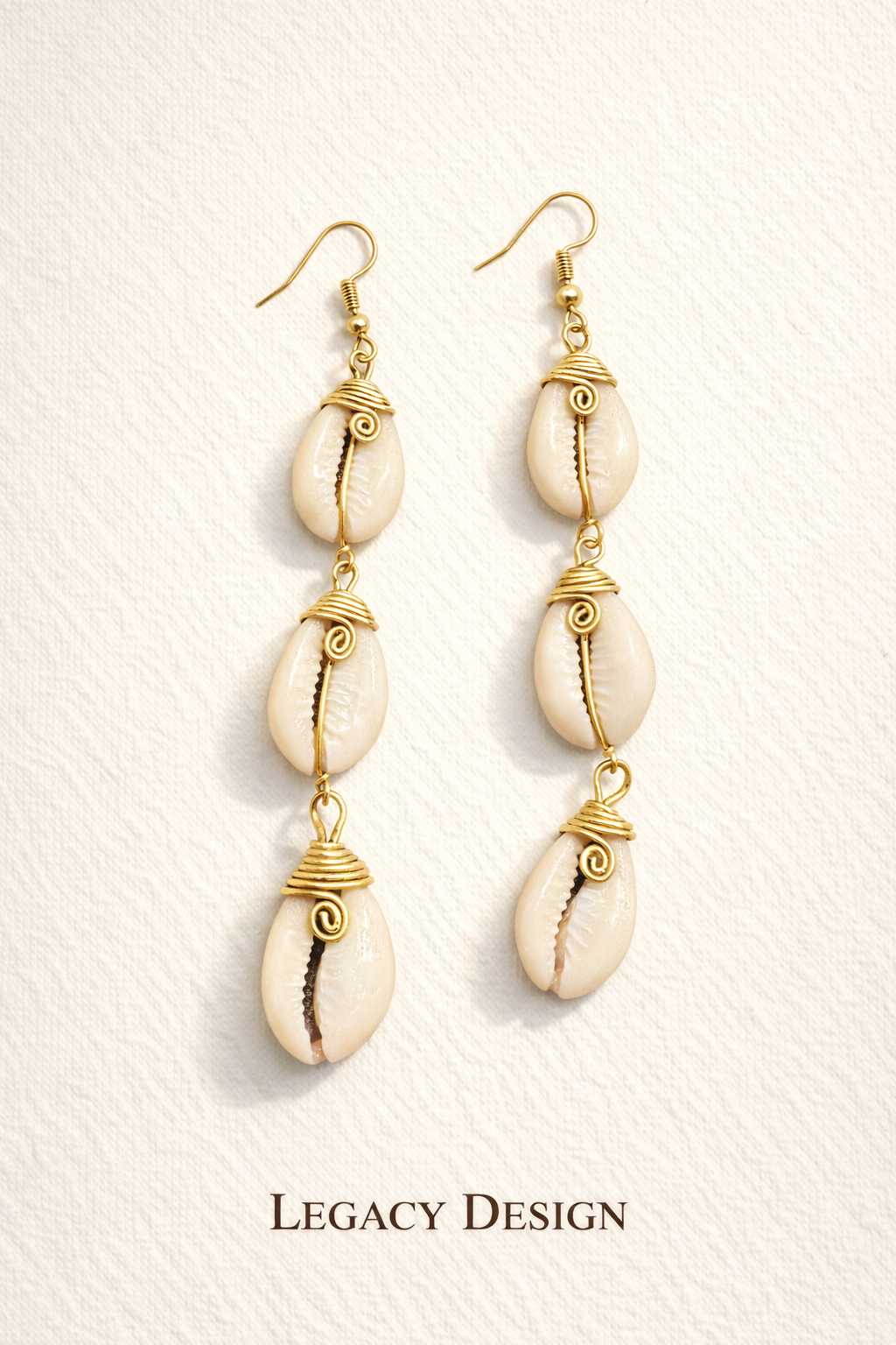Heritage Flow Cowrie Earrings