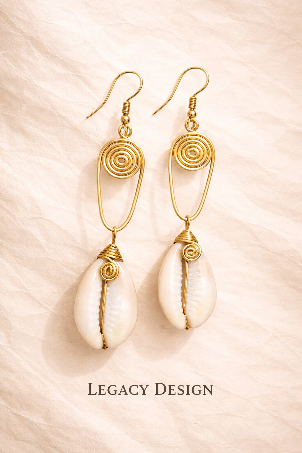 Urahisi (“Simplicity”) Cowrie Spiral Drops