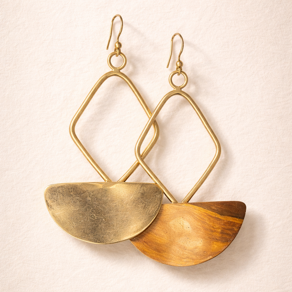 Samburu Sun Brass Earrings