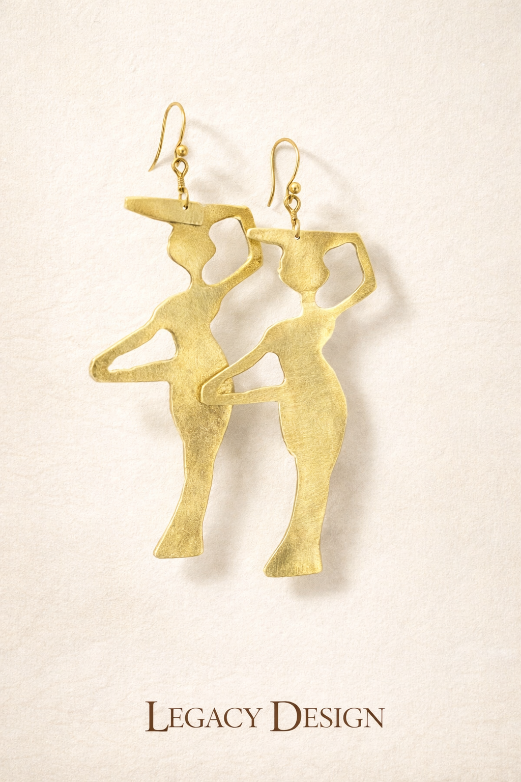 Ubuntu linked brass earrings from Rwanda
