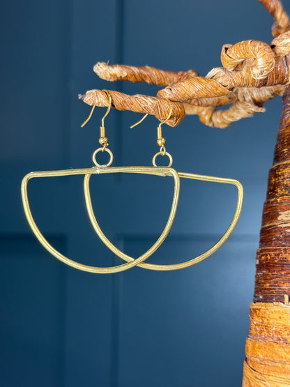 Nairobi Glow Brass Earrings