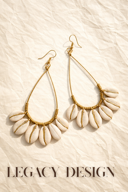 Cowrie Halo Earrings
