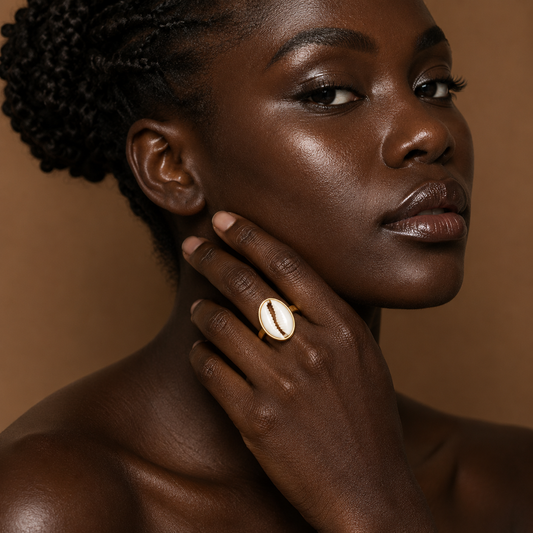 Cowrie Crown Heritage Ring