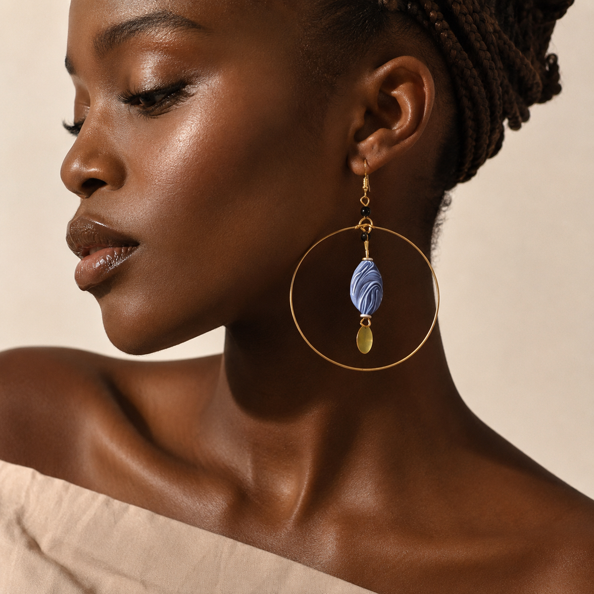 Imbabazi Metal & Stone Earrings