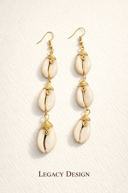 Heritage Flow Cowrie Earrings