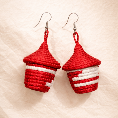 Imbaraga (Woven Strength) — Rwanda Handwoven Earrings — African Heritage Jewelry