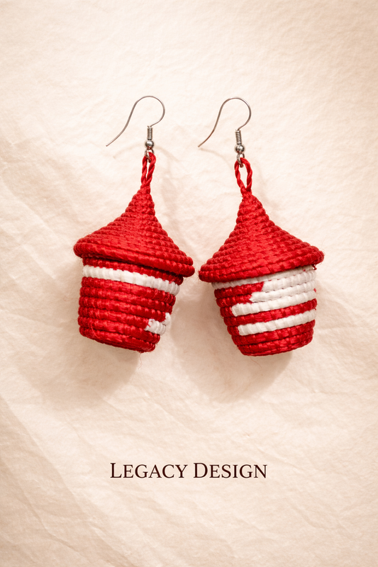 Imbaraga (Woven Strength) — Rwanda Handwoven Earrings — African Heritage Jewelry