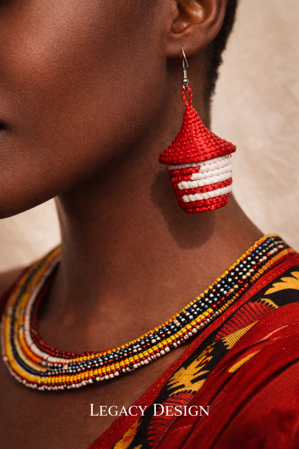 Imbaraga (Woven Strength) — Rwanda Handwoven Earrings — African Heritage Jewelry