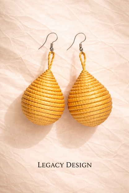 Imbaraga (Woven Strength) — Rwanda Handwoven Earrings — African Heritage Jewelry