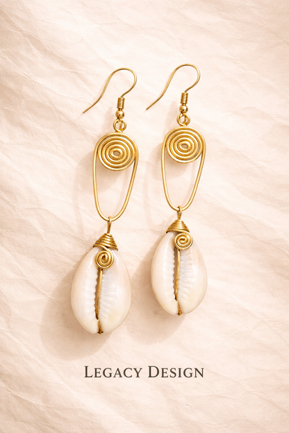 Urahisi (“Simplicity”) Cowrie Spiral Drops