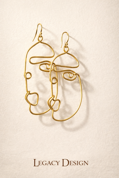 Sahara Leaf Brass Earrings