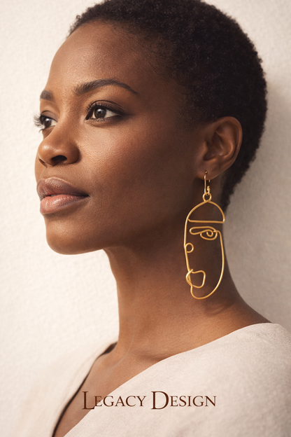 Sahara Leaf Brass Earrings