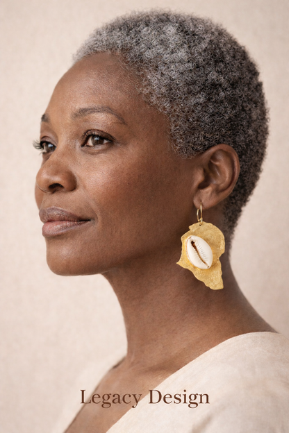 Motherland Cowrie Drop Earrings