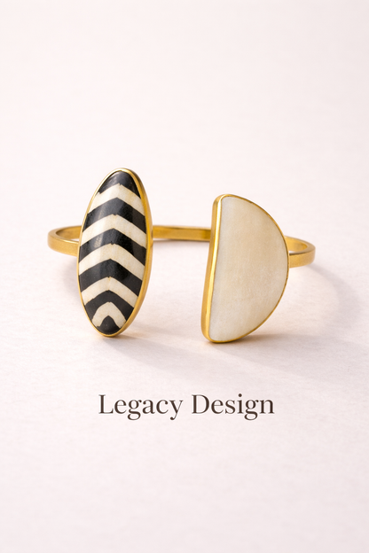 Savannah Spirit Bone & Brass Bracelet