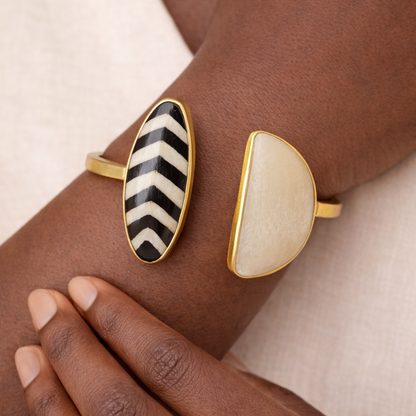 Savannah Spirit Bone & Brass Bracelet