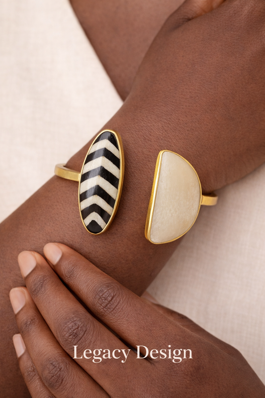 Savannah Spirit Bone & Brass Bracelet