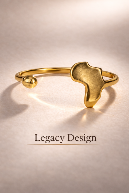 Motherland Map Brass Bracelet