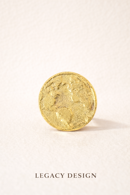 World Wanderer Brass Map Ring