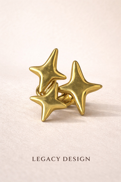 Three Stars Destiny Brass Ring