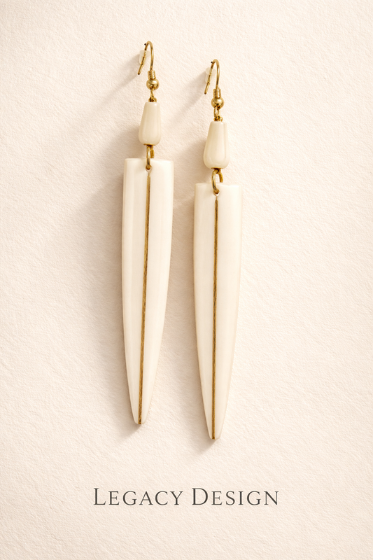 Serengeti Crest Bone Earrings