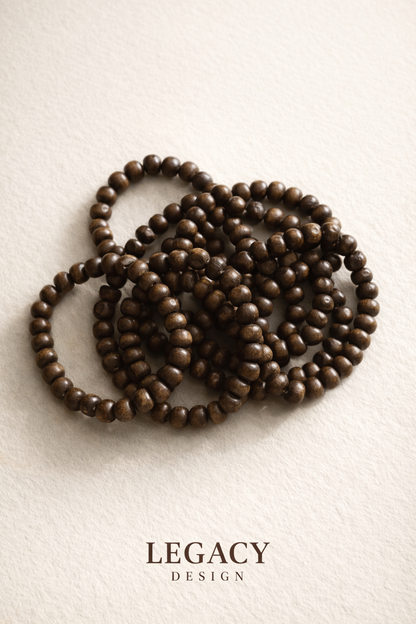 Ugandan Cow Horn Beaded Bracelet — Handcrafted African Heritage Jewelry — Refined Bone — Artisan Made