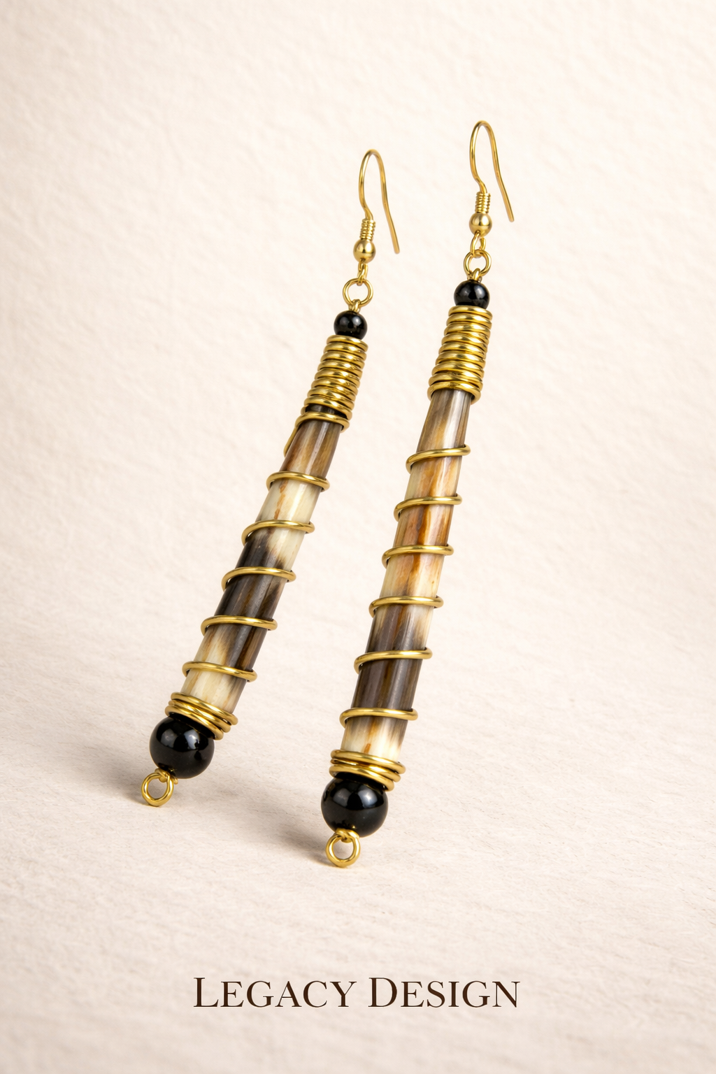 Nkosazana’s Brass-Wrapped Hand-Painted Earrings