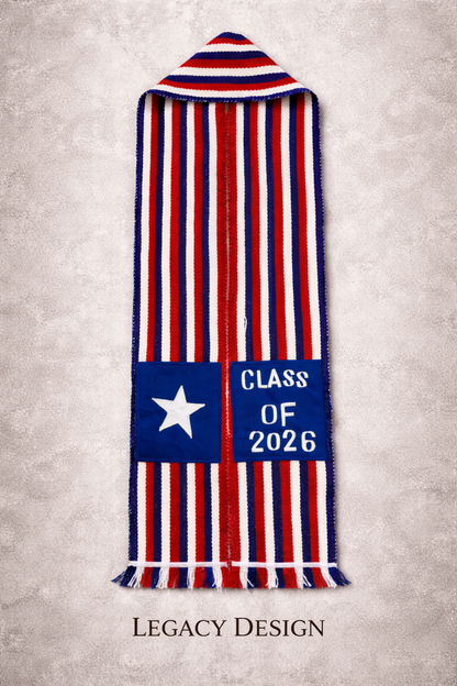 Liberian Country Cloth Graduation Stole | African Graduation Stole