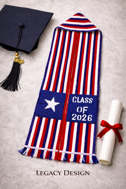 Liberian Country Cloth Graduation Stole | African Graduation Stole