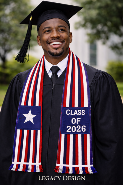 Liberian Country Cloth Graduation Stole | African Graduation Stole