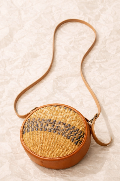 Nairobi Woven Leather Crossbody Bag