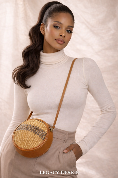 Nairobi Woven Leather Crossbody Bag