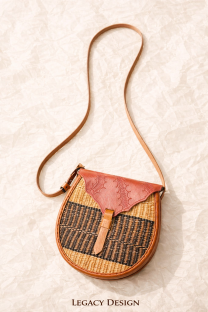 Nairobi Woven Leather Crossbody Bag