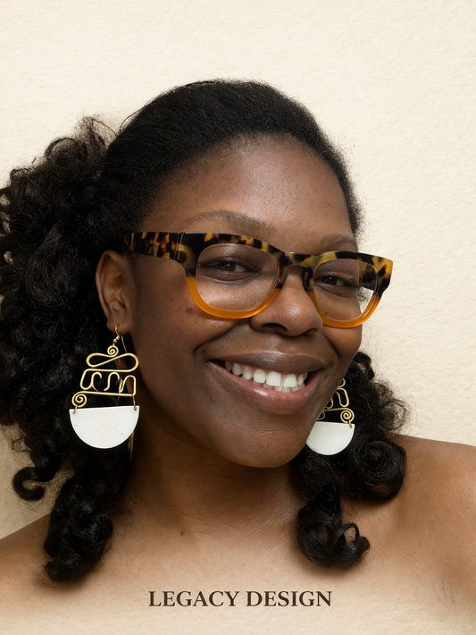 Serengeti bone and brass Heritage earrings