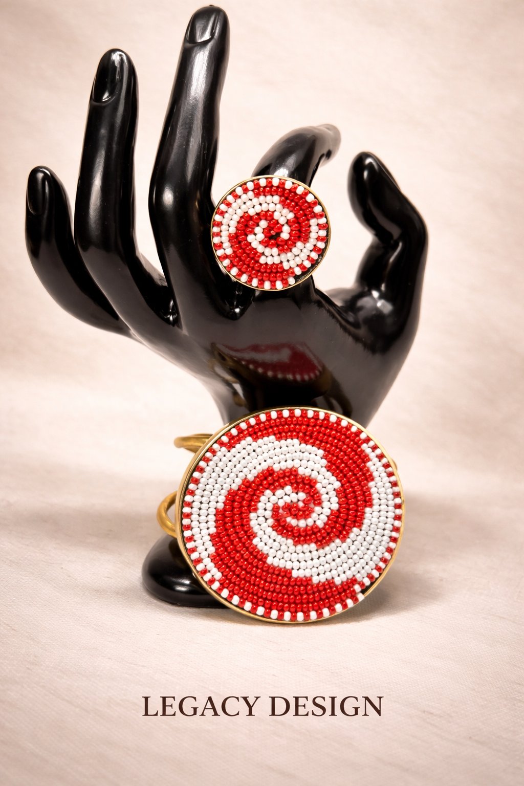 Royal Tribe Beaded Bracelet & Ring Set