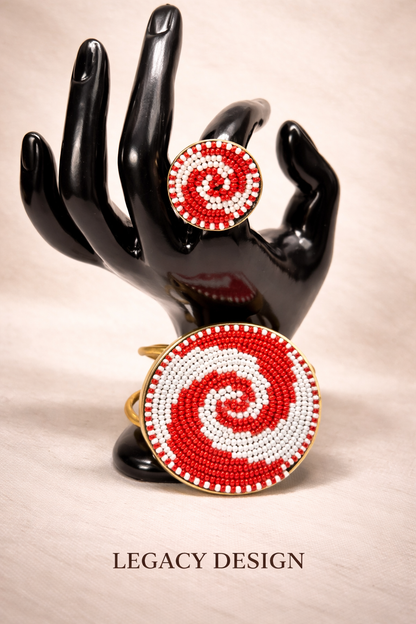 Royal Tribe Beaded Bracelet & Ring Set