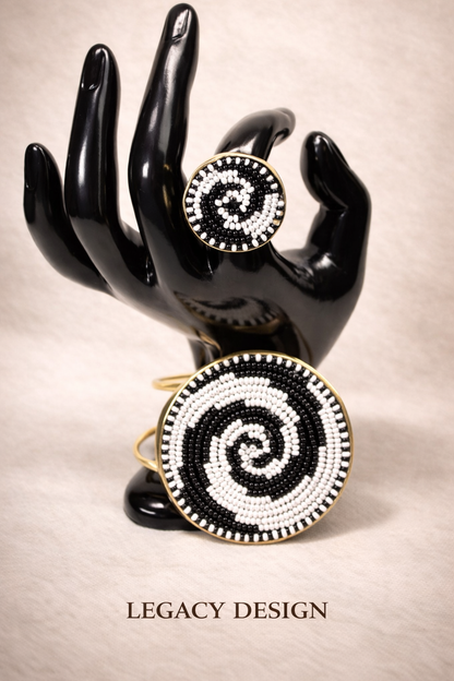 Royal Tribe Beaded Bracelet & Ring Set