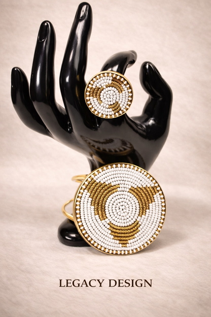 Royal Tribe Beaded Bracelet & Ring Set