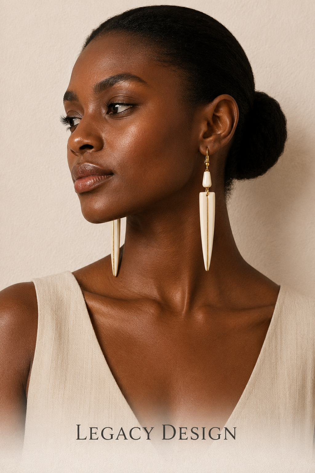 Serengeti Crest Bone Earrings