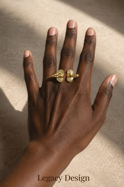 Twin Elephants Harmony Ring