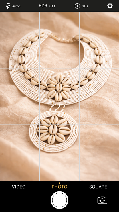 Queen Mother Cowrie & Beaded Royal Necklace