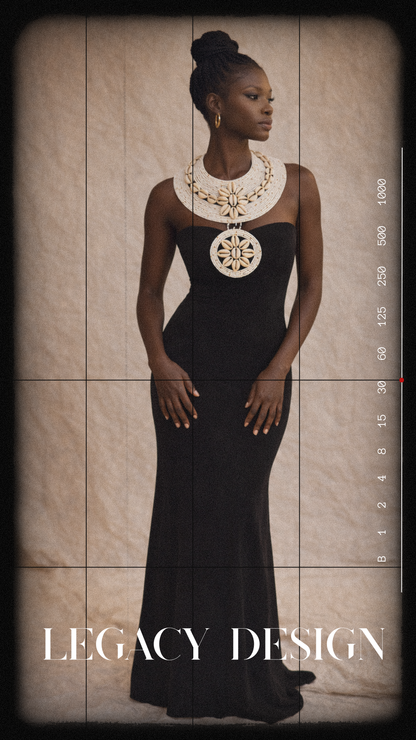 Queen Mother Cowrie & Beaded Royal Necklace