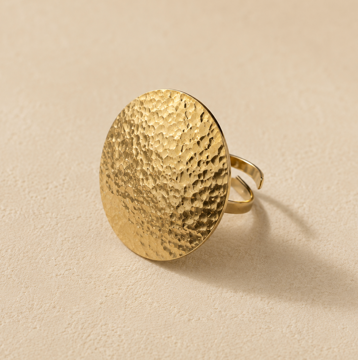 Sunrise Brass Disc Ring
