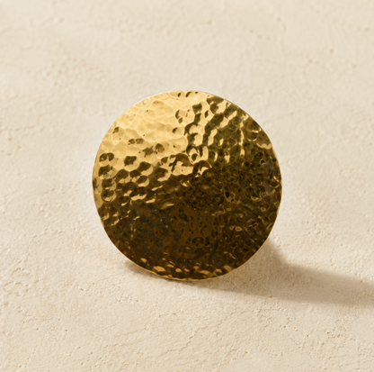 Sunrise Brass Disc Ring