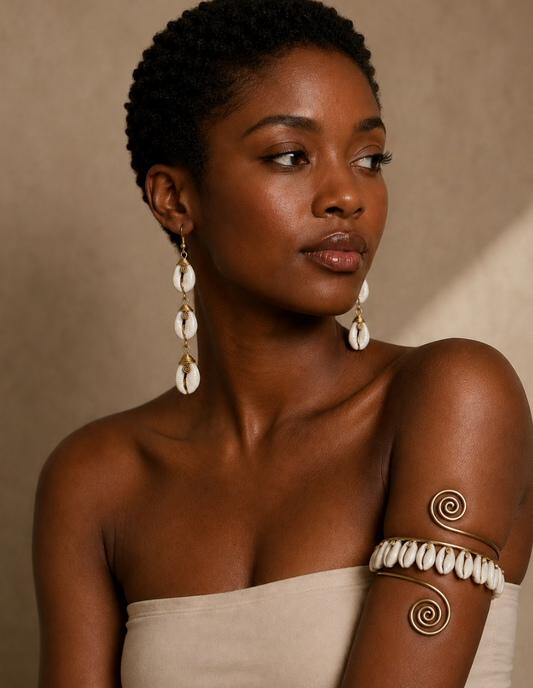 Cowrie Coil Cuff