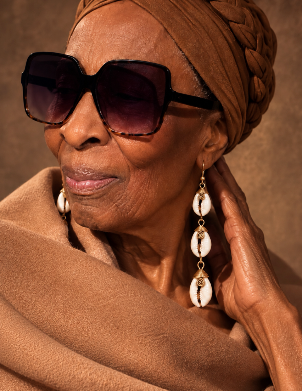 Teatha Cowrie Drop Earrings