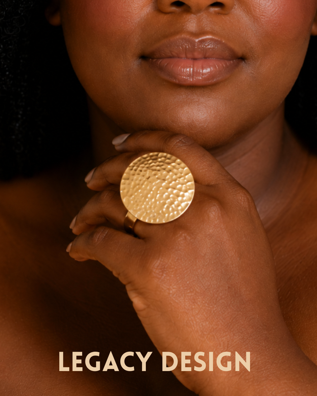 Sunrise Brass Disc Ring