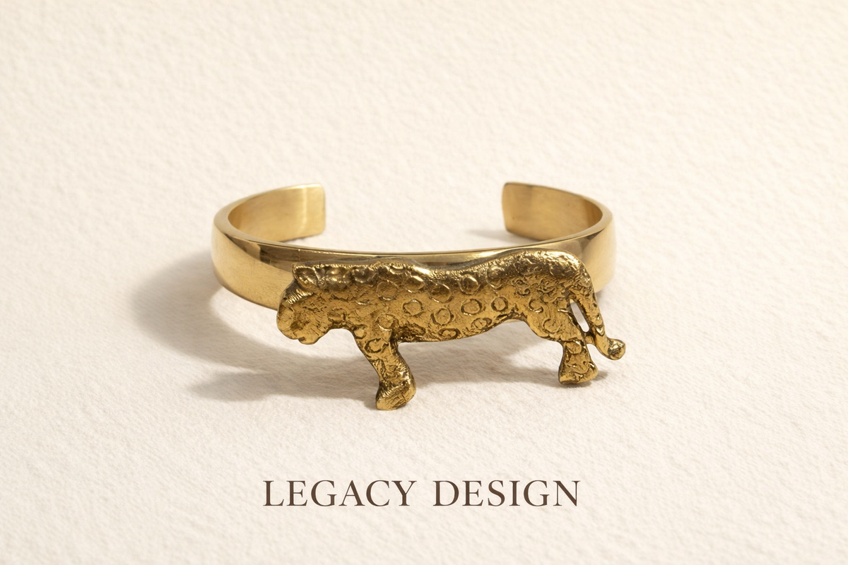 African artisan brass bracelets