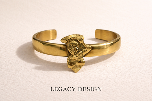 Handcrafted African brass cuff jewelry