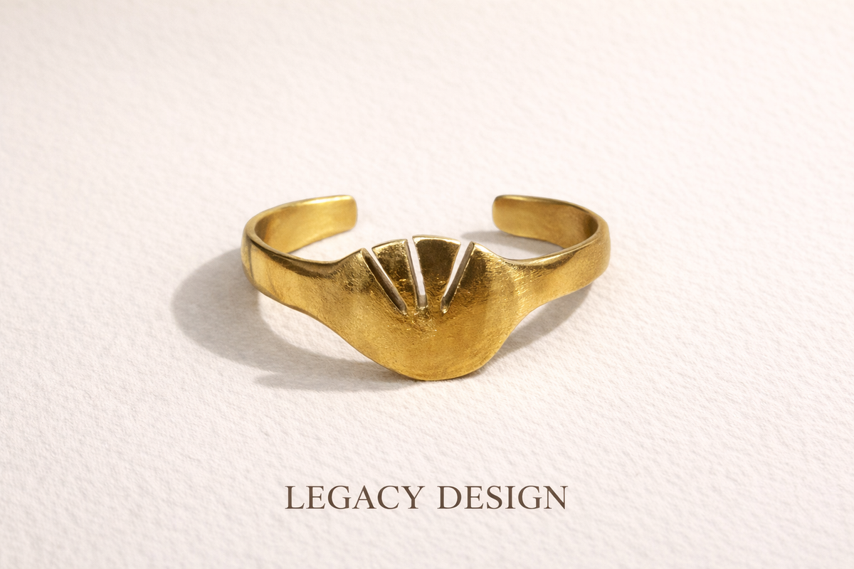 Handmade African brass bangles