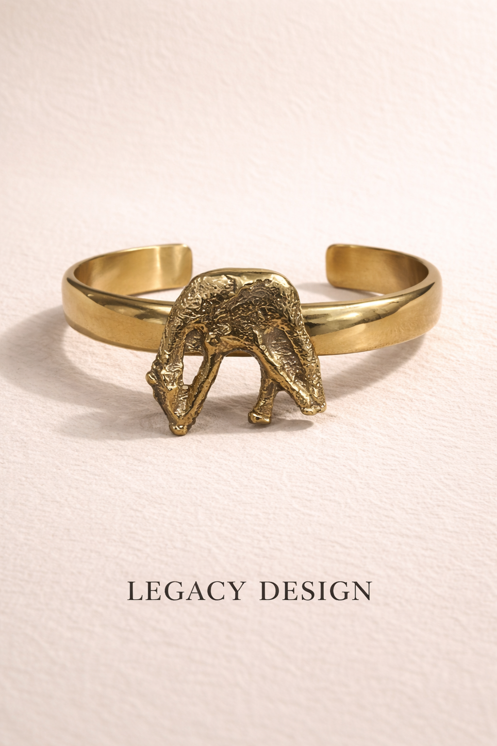 African brass cuff bracelet collection